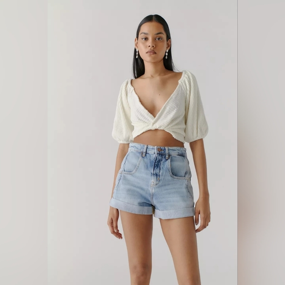 UO Urban Outfitters BDG Carrie high-rise stretch roll hem short 28 - Picture 1 of 12